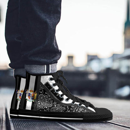 Shoes New Zealand High Top Shoes Paisley Bandana Special Style