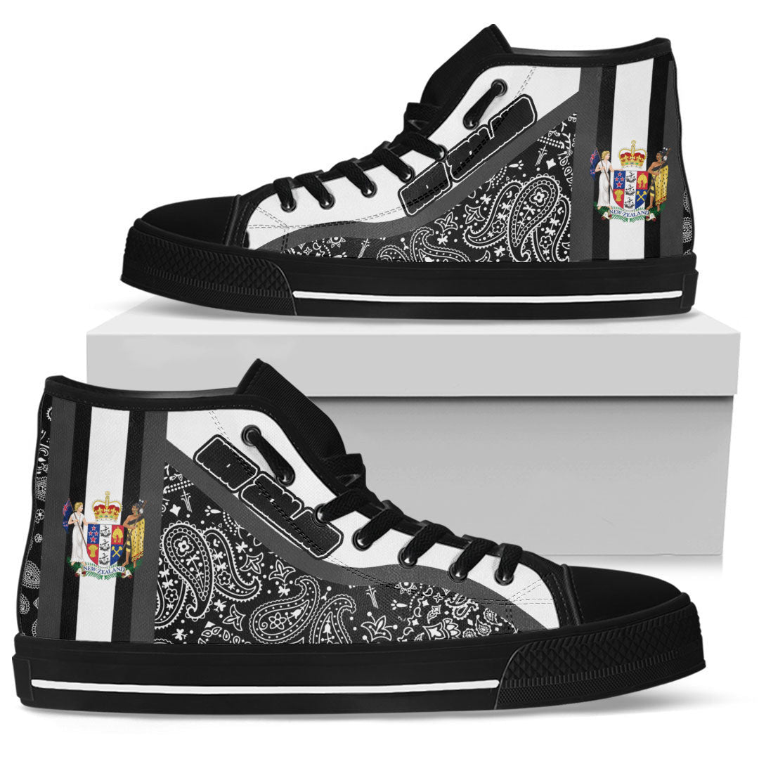Shoes New Zealand High Top Shoes Paisley Bandana Special Style