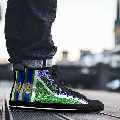 Shoes South Sudan High Top Shoes Paisley Bandana Special Style