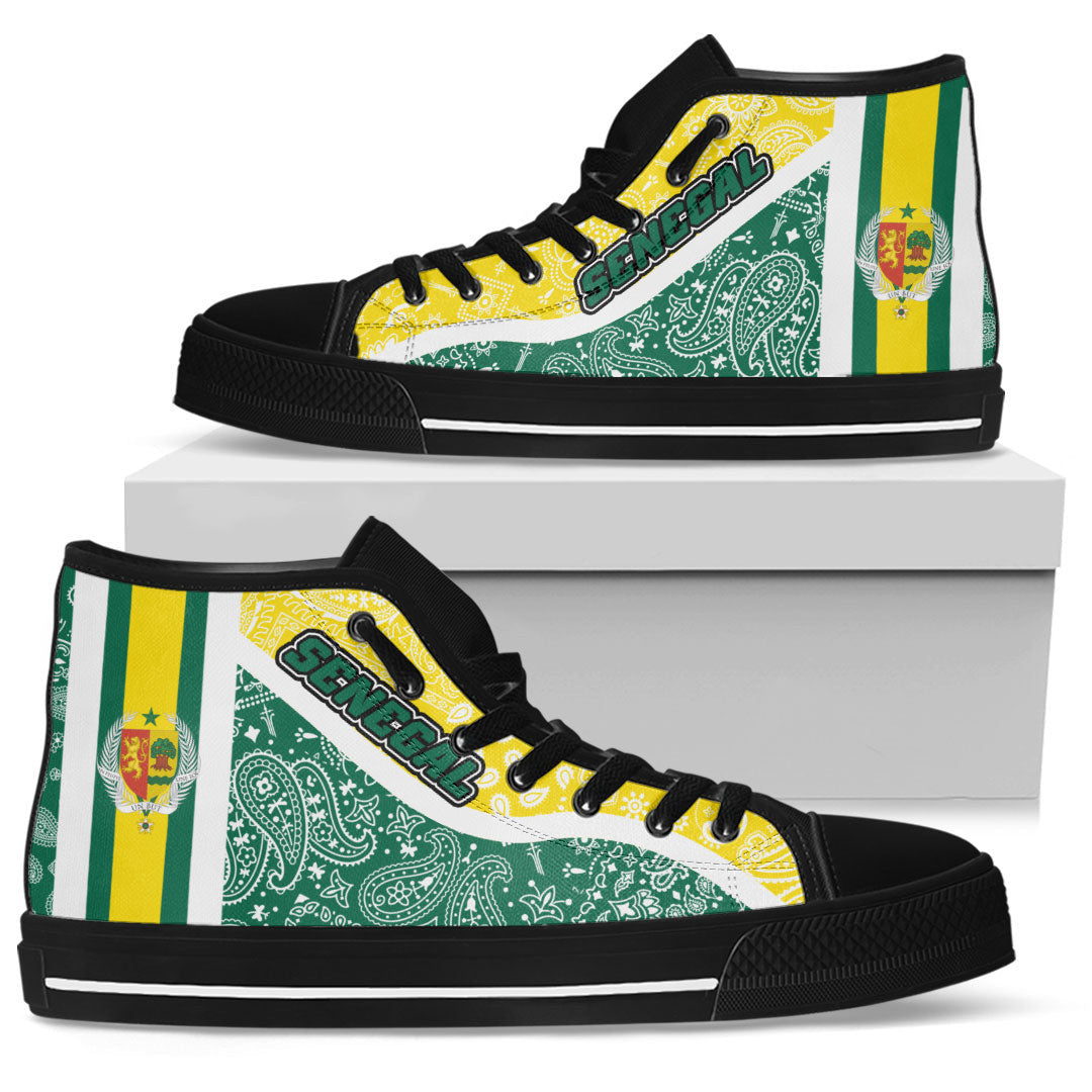 Shoes Senegal High Top Shoes Paisley Bandana Special Style