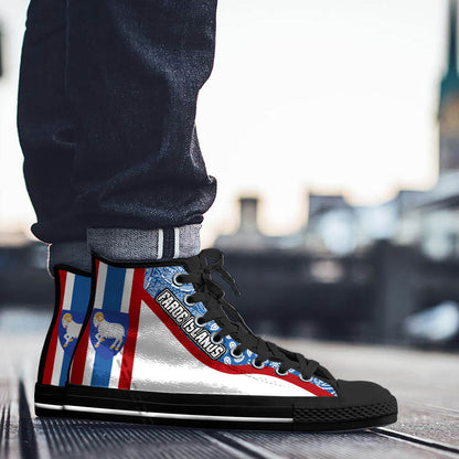 Shoes Faroe Islands High Top Shoes Paisley Bandana Special Style