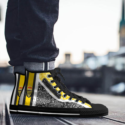 Shoes Cornwall High Top Shoes Paisley Bandana Special Style