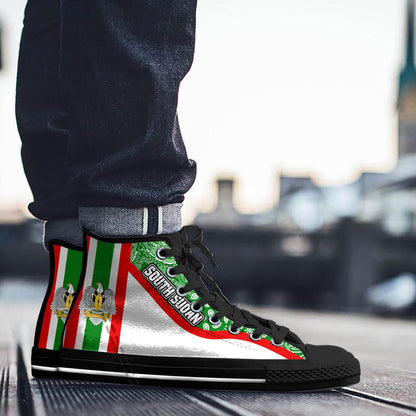 Shoes South Sudan White Version High Top Shoes Paisley Bandana Special Style