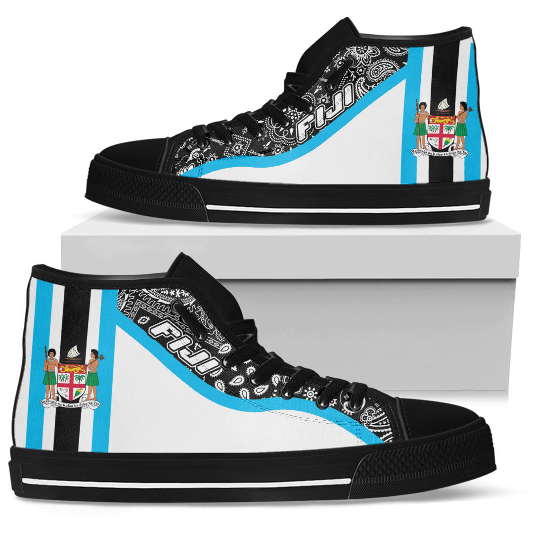 Shoes Fiji High Top Shoes Paisley Bandana Special Style