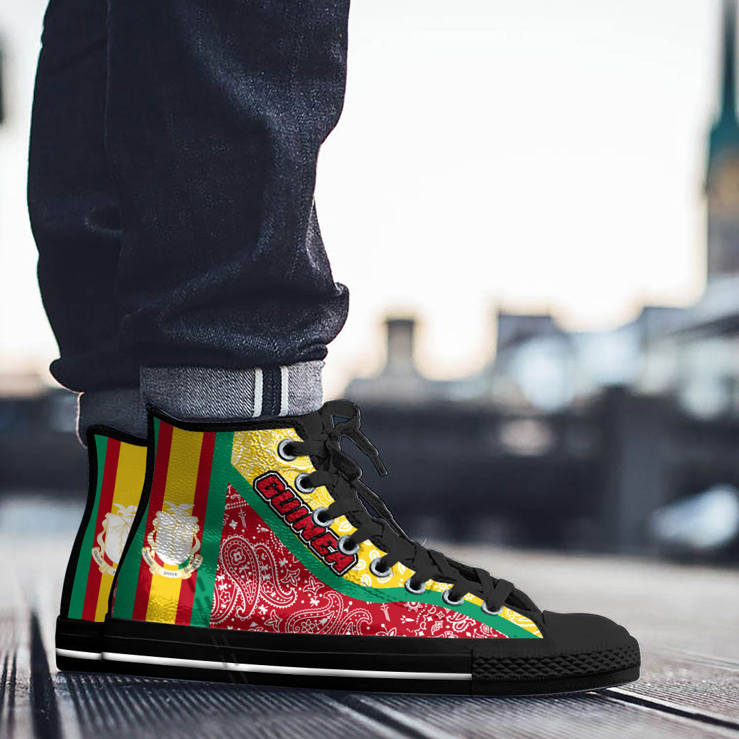 Shoes Guinea High Top Shoes Paisley Bandana Special Style