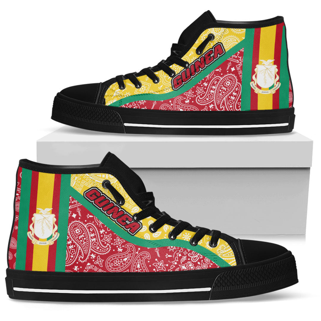 Shoes Guinea High Top Shoes Paisley Bandana Special Style