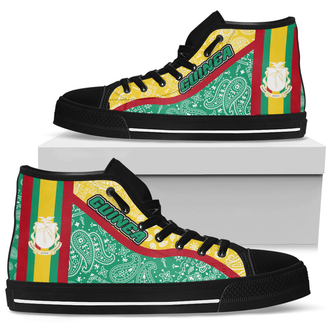 Shoes Guinea Green Version High Top Shoes Paisley Bandana Special Style