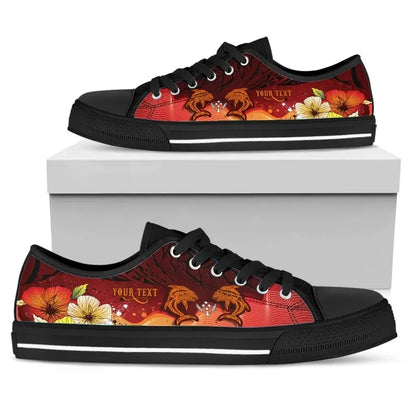 Kosrae Custom Personalised Low Top Shoes Tribal Tuna Fish