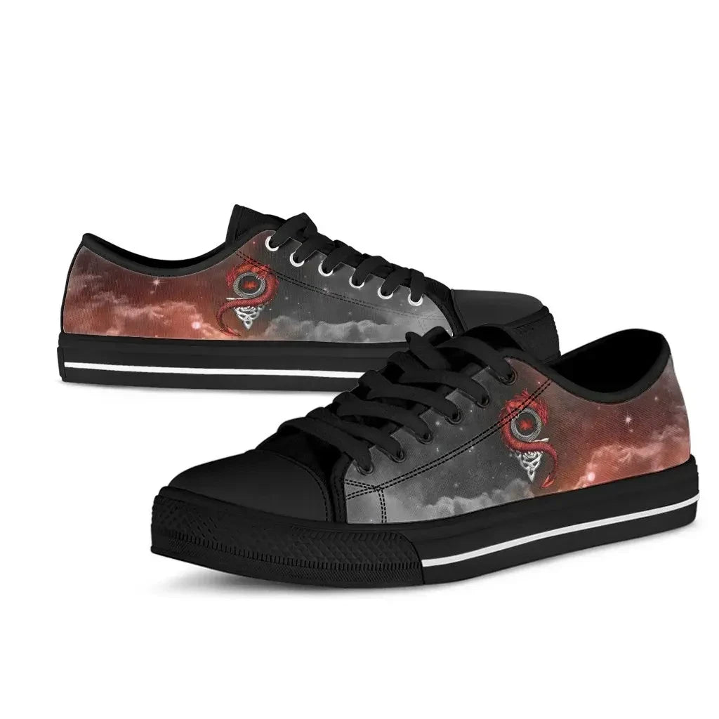Wales Celtic Low Top Shoes Dragon With Celtic