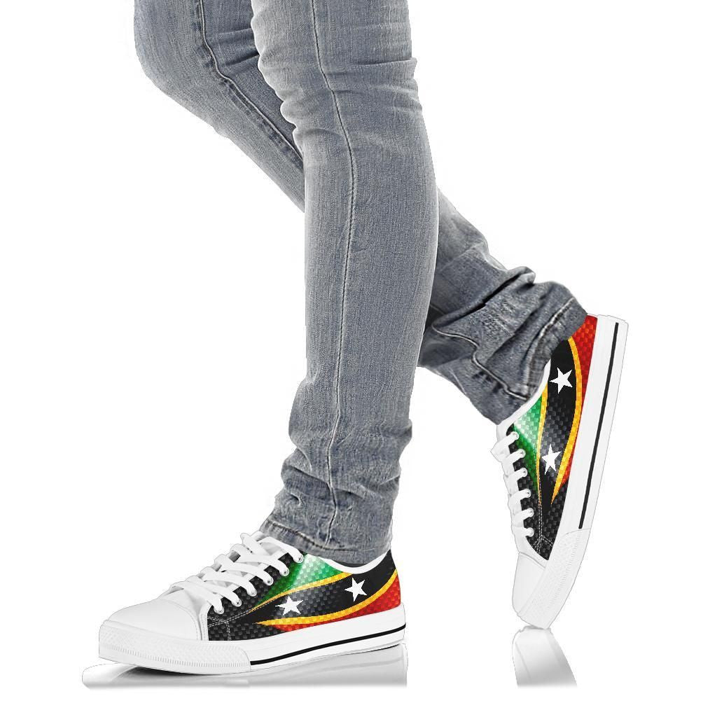 Saint Kitts And Nevis Low Top Shoes Saint Kitts And Nevis Flag
