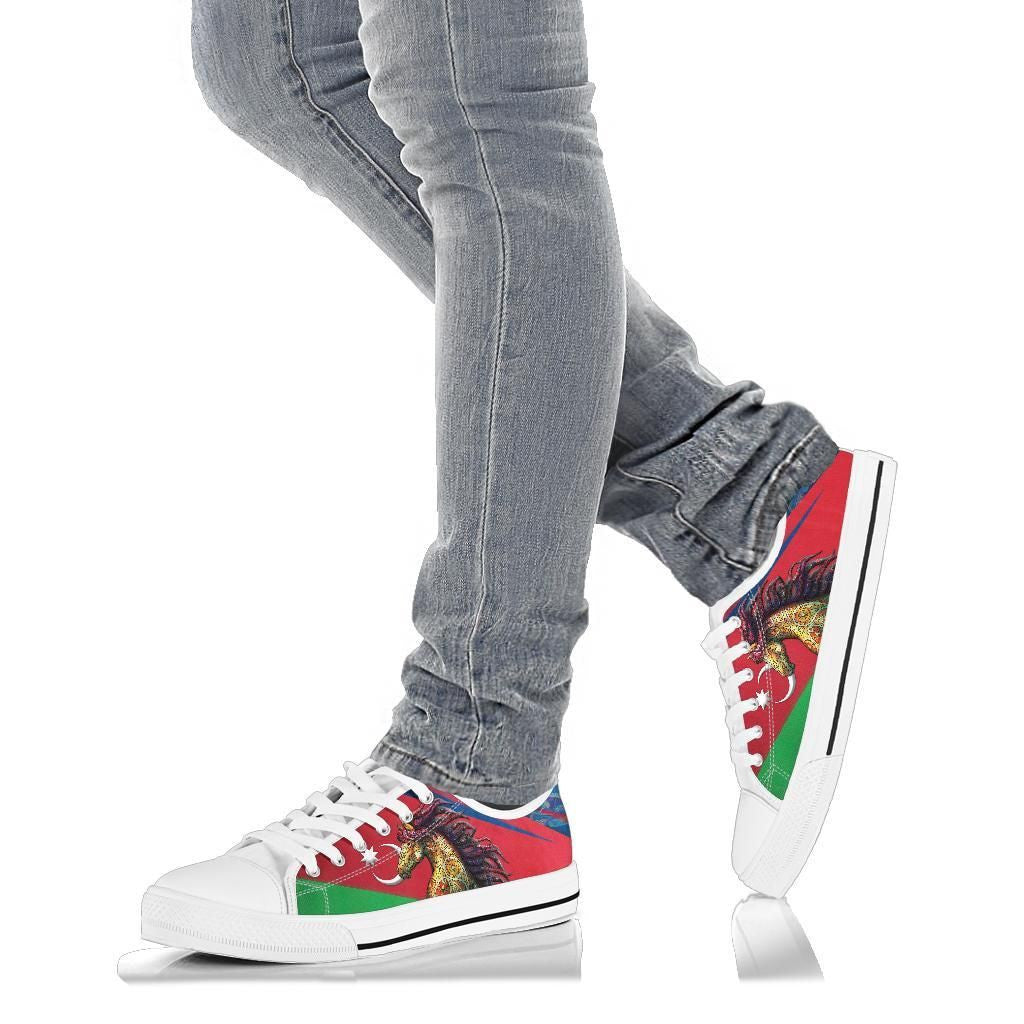 Azerbaijan Pride And Heritage Low Top Shoe Happy Independence Day