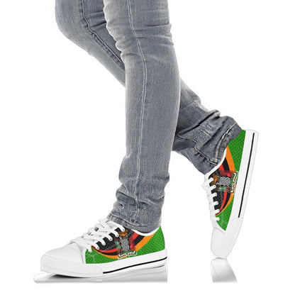 Zambia Low Top Shoes Zambia Flag And Coat Of Arms 01