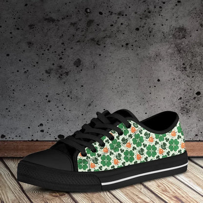 Celtic Low Top Shoes Ireland Shamrock With Leprechaun Happy St. Patrick'S Day
