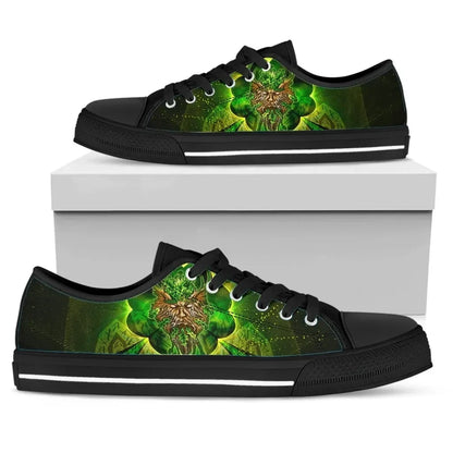Celtic Green Man Low Top Shoes Green Man With Celtic Patterns