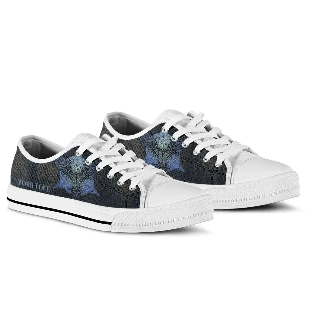 Celtic Personalized Low Top Shoes Celtic Raven
