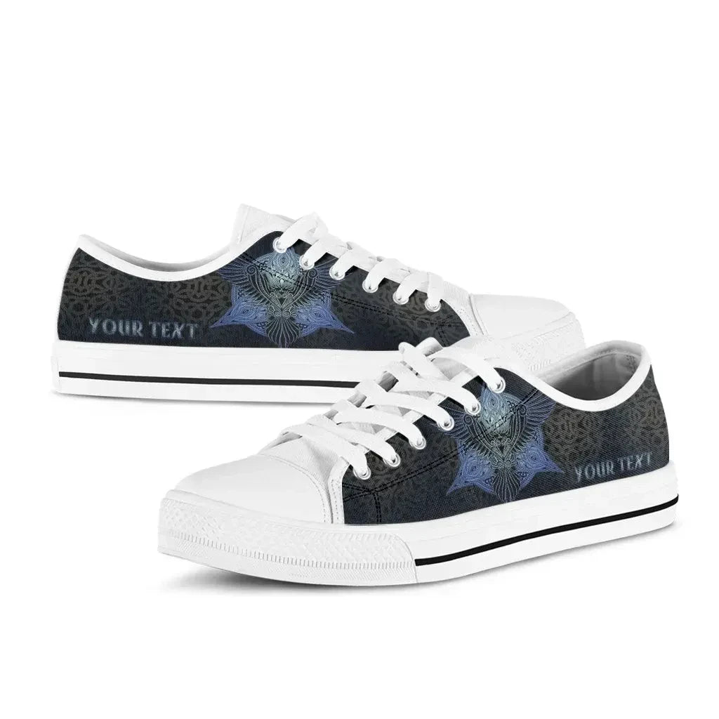 Celtic Personalized Low Top Shoes Celtic Raven