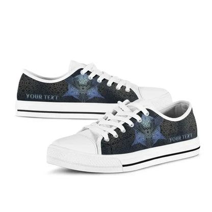 Celtic Personalized Low Top Shoes Celtic Raven