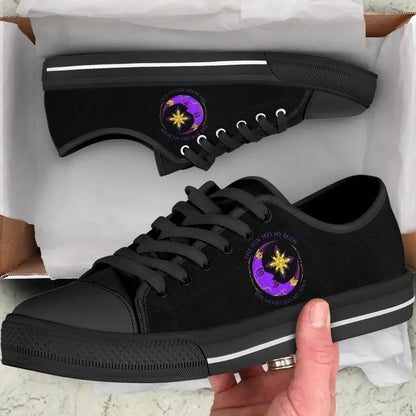 Celticone Wicca Low Top Shoes The Moon Sees My Soul
