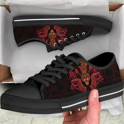 Celtic Dragon Low Top Shoes Dragon Sword, Cross Patterns