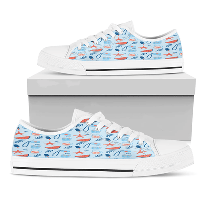 Shoes Summer Pattern Sea Travel Experience Low Top Shoes
