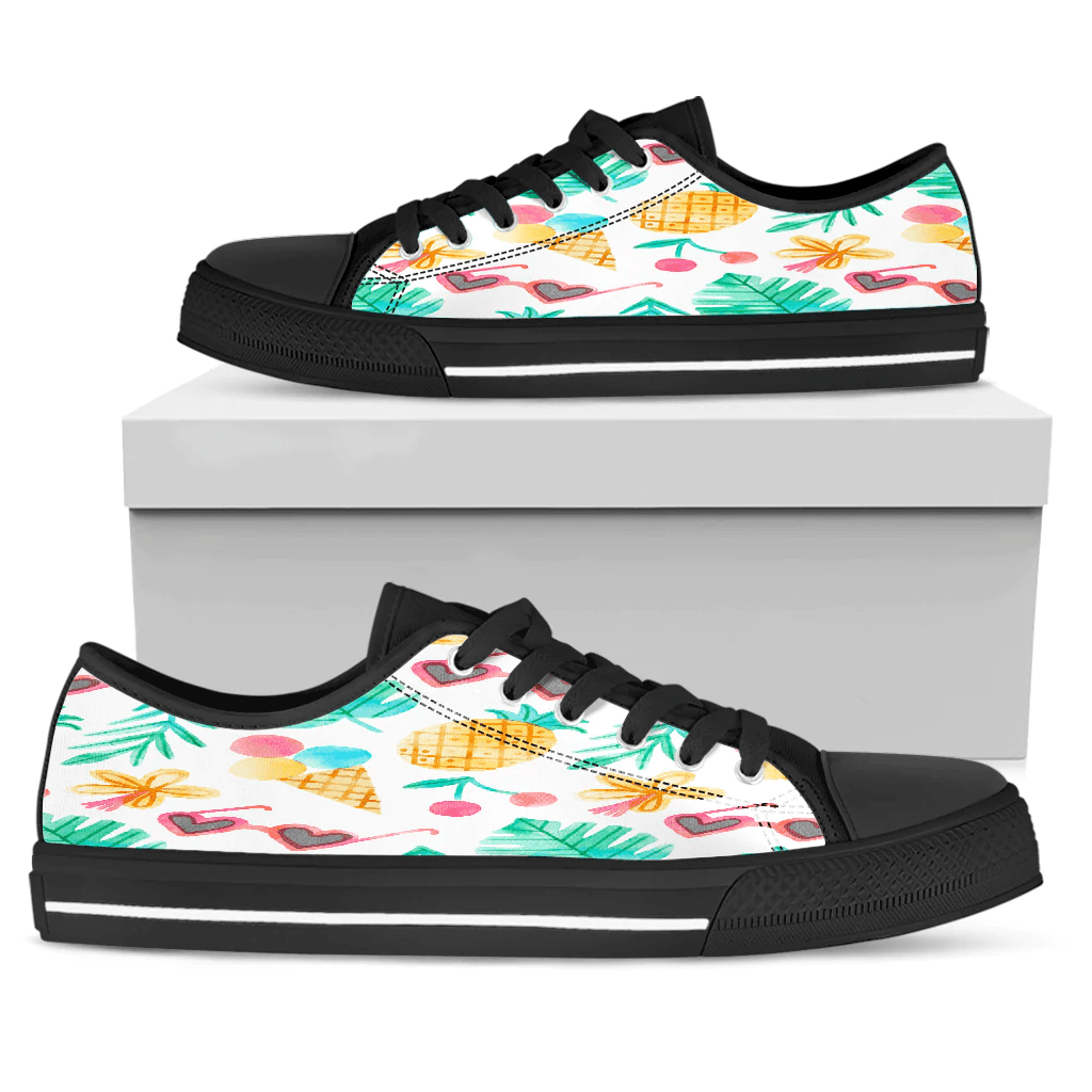 Shoes Summer Pattern Simple Children'S Drawings Low Top Shoes