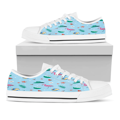 Shoes Summer Pattern Simple Textures Flamingo Low Top Shoes