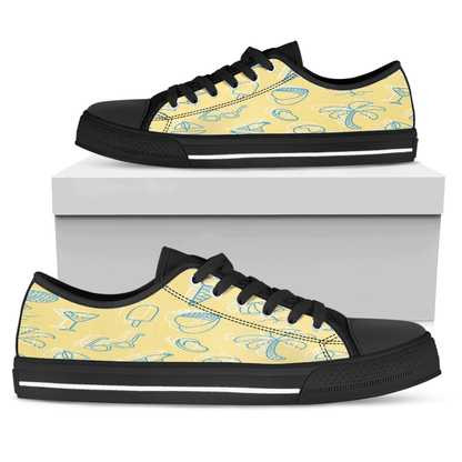 Shoes Summer Pattern Cartoon Drawing Low Top Shoes