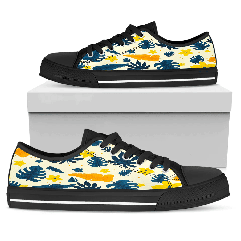 Shoes Hawaiian Summer Pattern Leaves And Floral Low Top Shoes