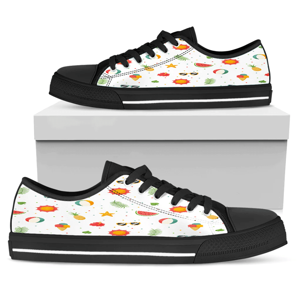 Shoes Summer Pattern Fresh Bright Color Low Top Shoes
