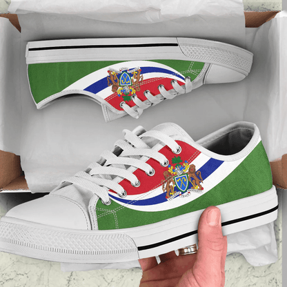 Shoes Gambia Coat Of Arms And Flag Low Top Shoes