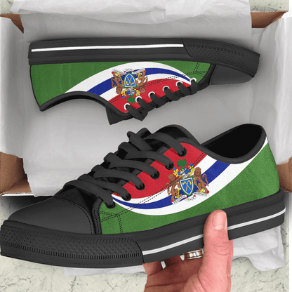 Shoes Gambia Coat Of Arms And Flag Low Top Shoes