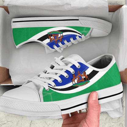 Shoes Lesotho Coat Of Arms And Flag Low Top Shoes