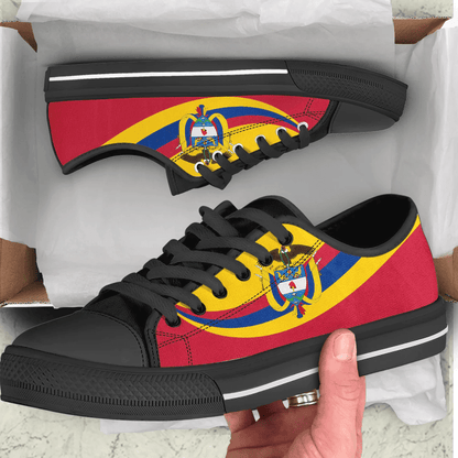 Shoes Colombia Coat Of Arms And Flag Low Top Shoes