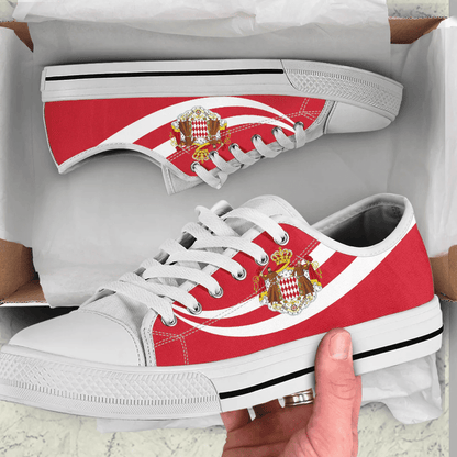 Shoes Monaco Coat Of Arms And Flag Low Top Shoes