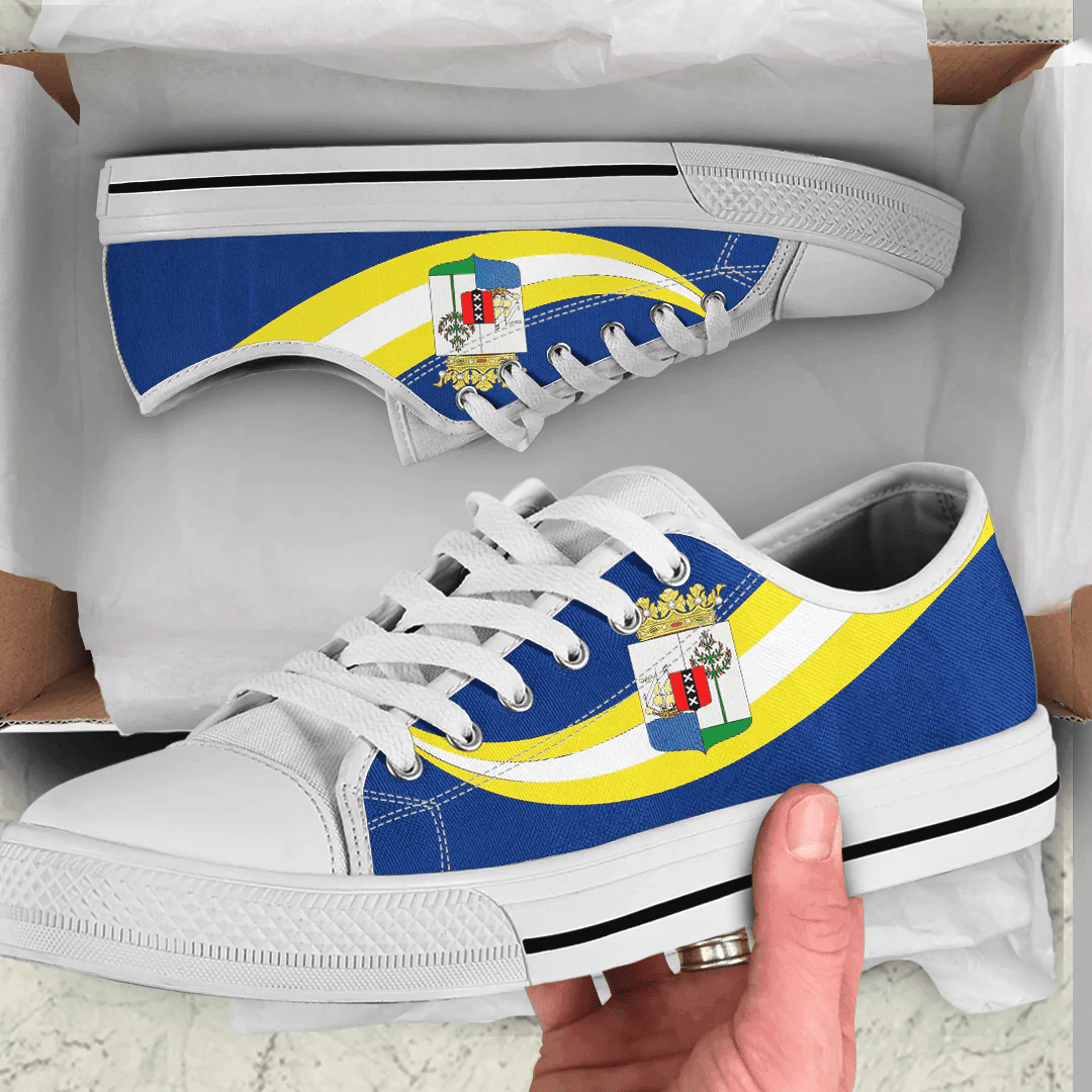 Shoes Curacao Coat Of Arms And Flag Low Top Shoes