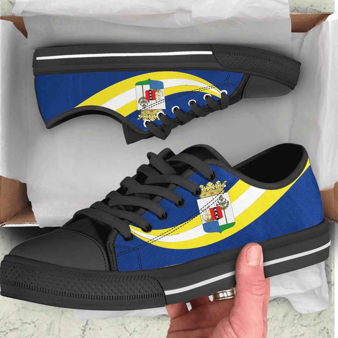 Shoes Curacao Coat Of Arms And Flag Low Top Shoes