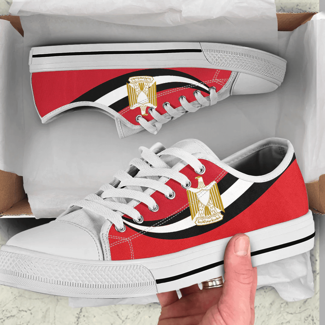 Shoes Egypt Coat Of Arms And Flag Low Top Shoes