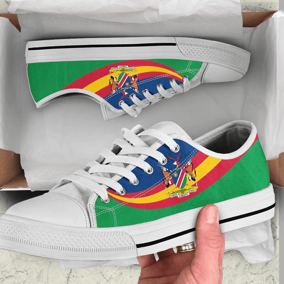 Shoes Namibia Coat Of Arms And Flag Low Top Shoes