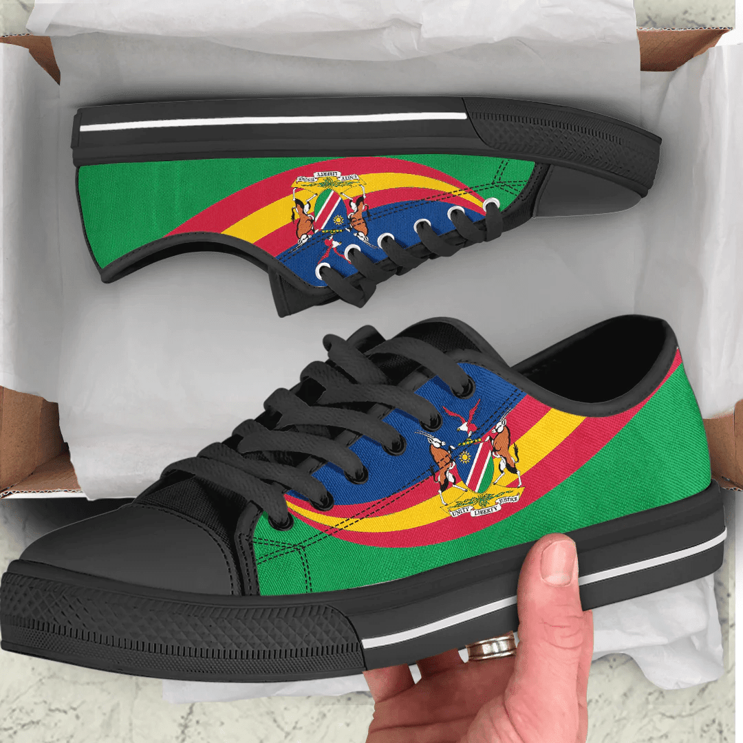 Shoes Namibia Coat Of Arms And Flag Low Top Shoes