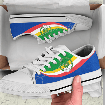 Shoes Comoros Coat Of Arms And Flag Low Top Shoes