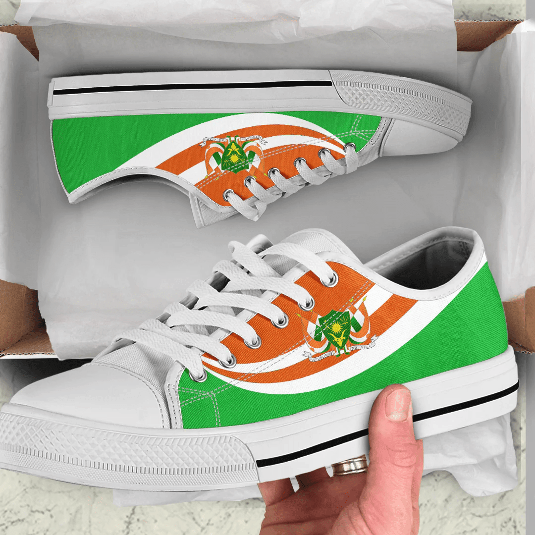 Shoes Niger Coat Of Arms And Flag Low Top Shoes