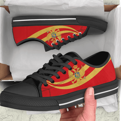 Shoes Montenegro Coat Of Arms And Flag Low Top Shoes