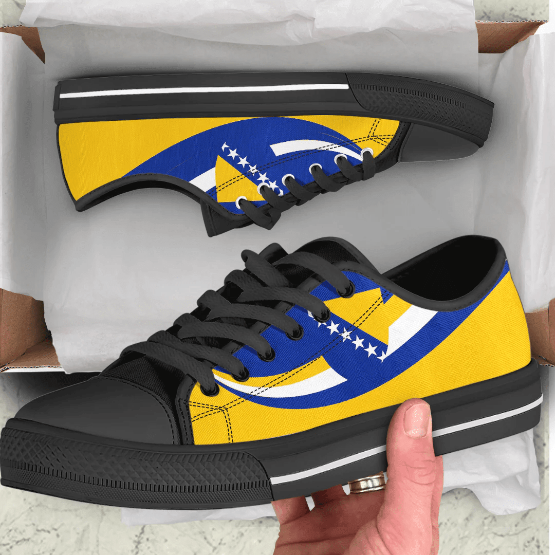Shoes Bosnia And Herzegovina Coat Of Arms And Flag Low Top Shoes