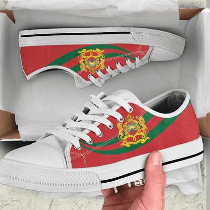 Shoes Morocco Coat Of Arms And Flag Low Top Shoes