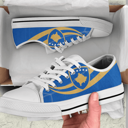 Shoes Kosovo Coat Of Arms And Flag Low Top Shoes