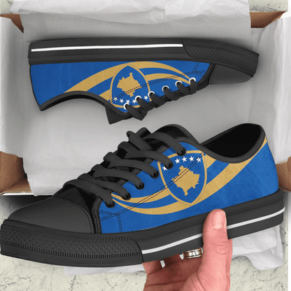 Shoes Kosovo Coat Of Arms And Flag Low Top Shoes