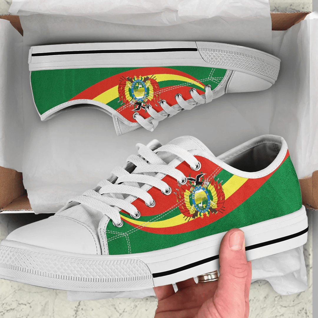 Shoes Bolivia Coat Of Arms And Flag Low Top Shoes