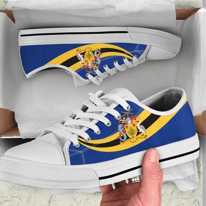 Shoes Barbados Coat Of Arms And Flag Low Top Shoes