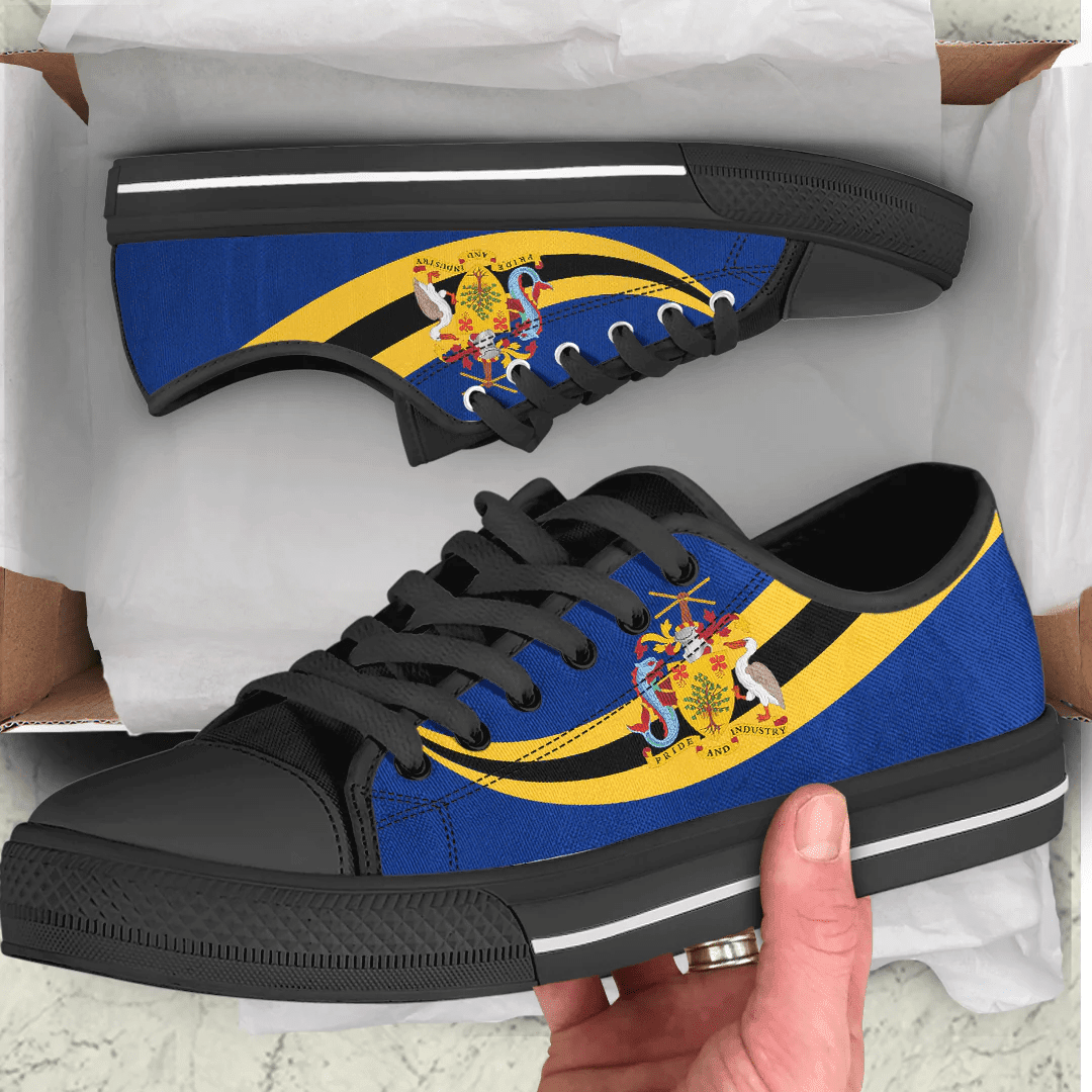Shoes Barbados Coat Of Arms And Flag Low Top Shoes