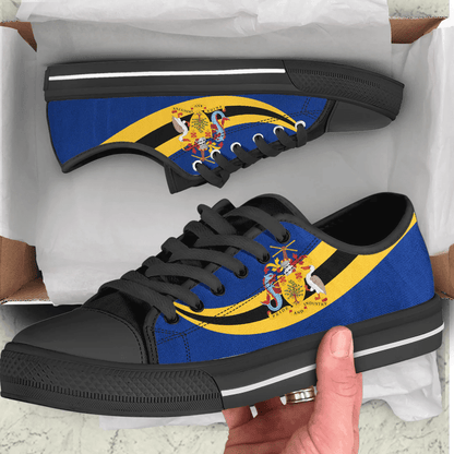 Shoes Barbados Coat Of Arms And Flag Low Top Shoes
